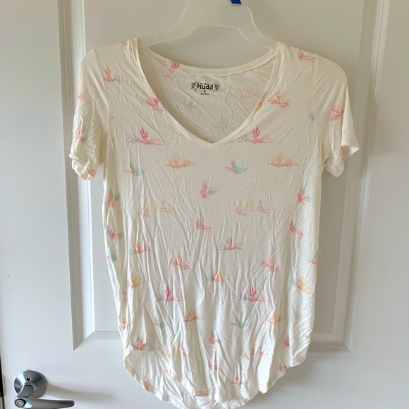 Mudd soft white coral shirt - Picture 1 of 3